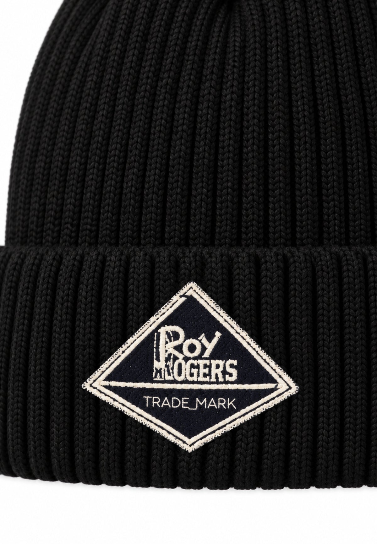 Roy Roger's CAPPELLO NERO IN MAGLIA CON LOGO PATCH Bambini e ragazzi RX397/00.NE_