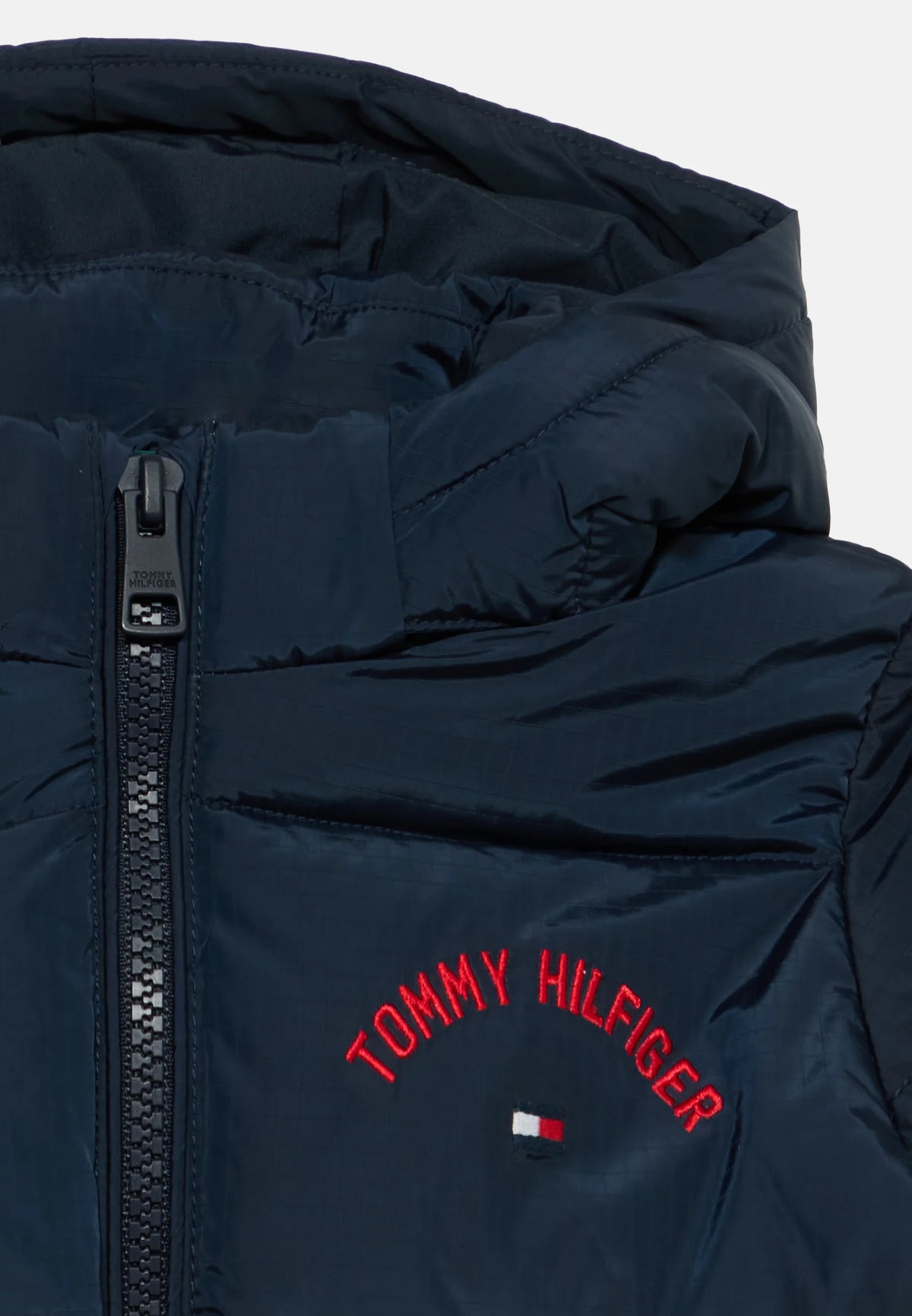 TOMMY HILFIGER GIUBBOTTO multicolore blu e verde bambino con capuccio staccabile Bambini e ragazzi KS0KS00811C1G.BLU_
