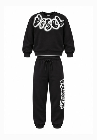 Disclaimer TUTA COMPLETA NERA CON LOGO GRAFFITI BIANCO Bambine e ragazze 26IDK59215.NERO_