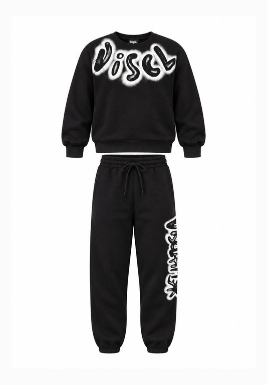 Disclaimer TUTA NERA CON LOGO GRAFFITI BIANCO Bambine e ragazze 26IDK59215.NERO_