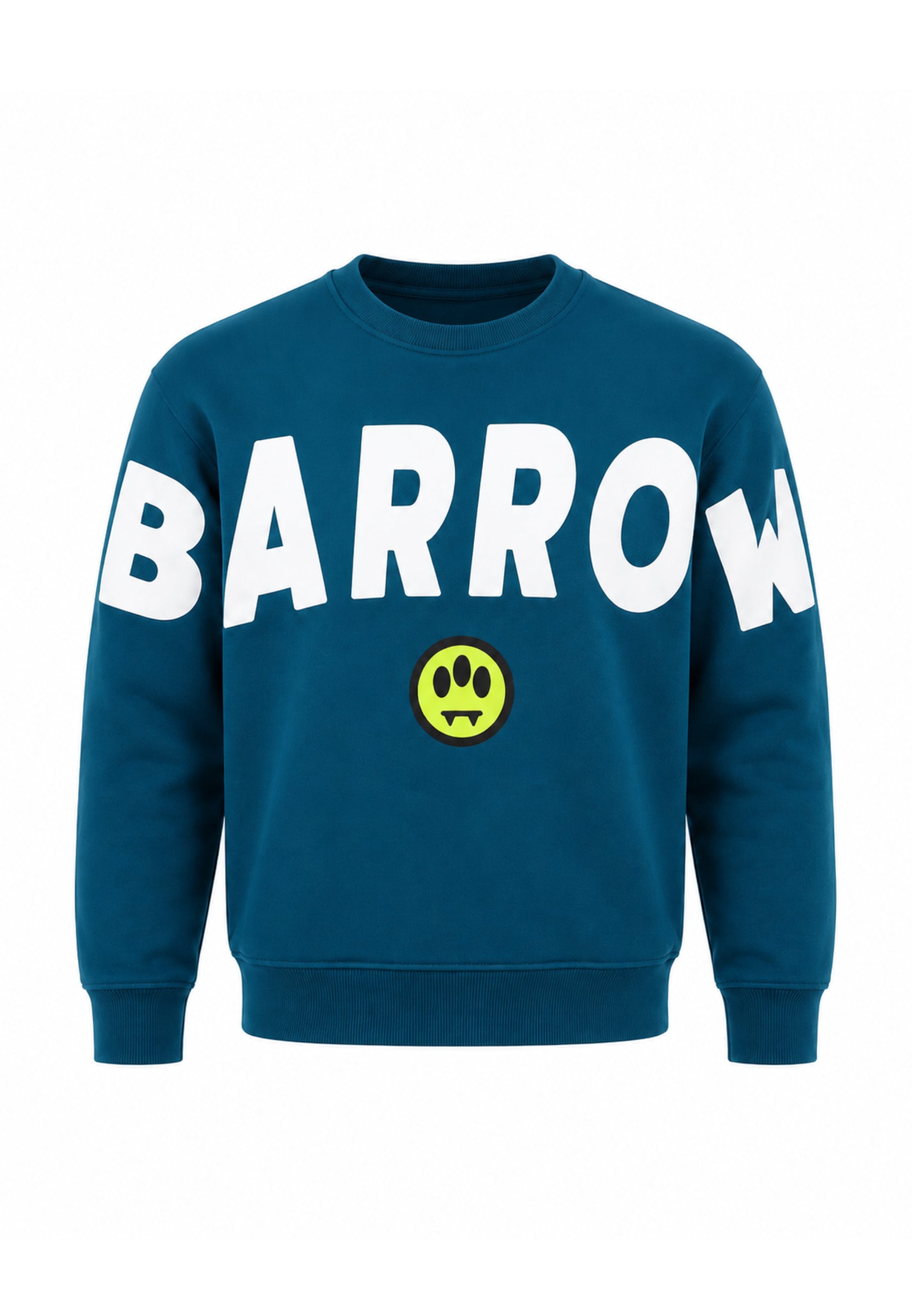 BARROW FELPA PETROLIO GIROCOLLO CON MAXI SCRITTA Bambini e ragazzi F6BKJUSW016.PETRO_
