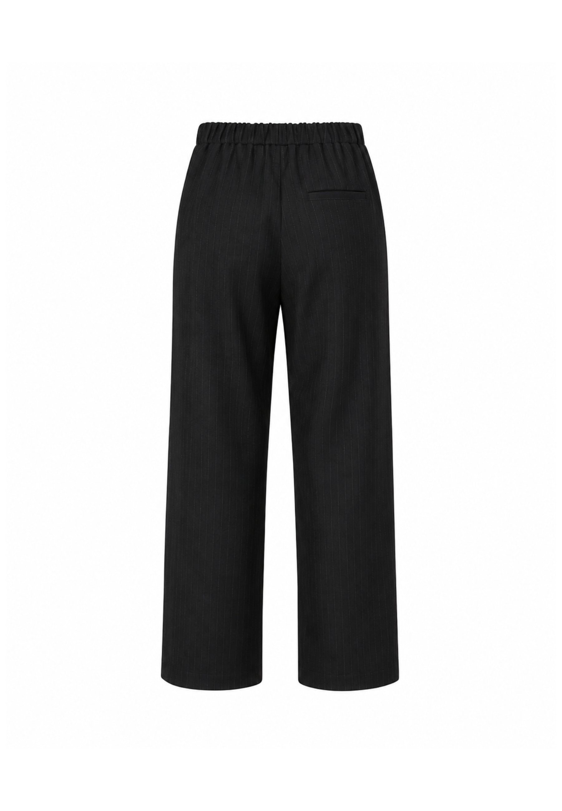 MON SAURIRE completo nero con gilet e pantalone gessati Bambine e ragazze m1433j+m1441j.ne_