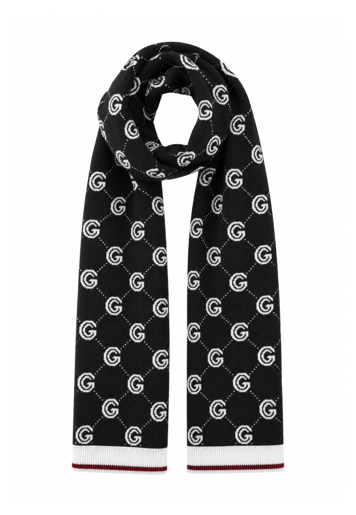 Gabriella Gucci SET CAPPELLO E SCIARPA IN MAGLIA LOGO ALL OVER Bambine e ragazze GK341+342.NE_