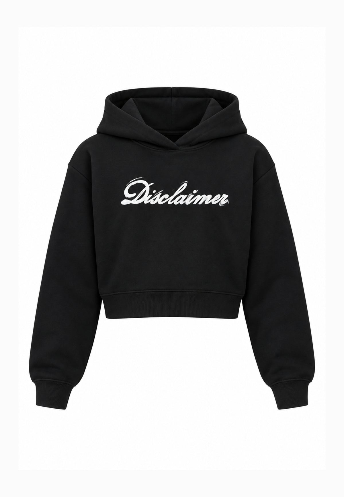 Disclaimer completo NERO con felp CROP CON CAPPUCCIO E LEGGINGS Bambine e ragazze 26IDK59206.NE_