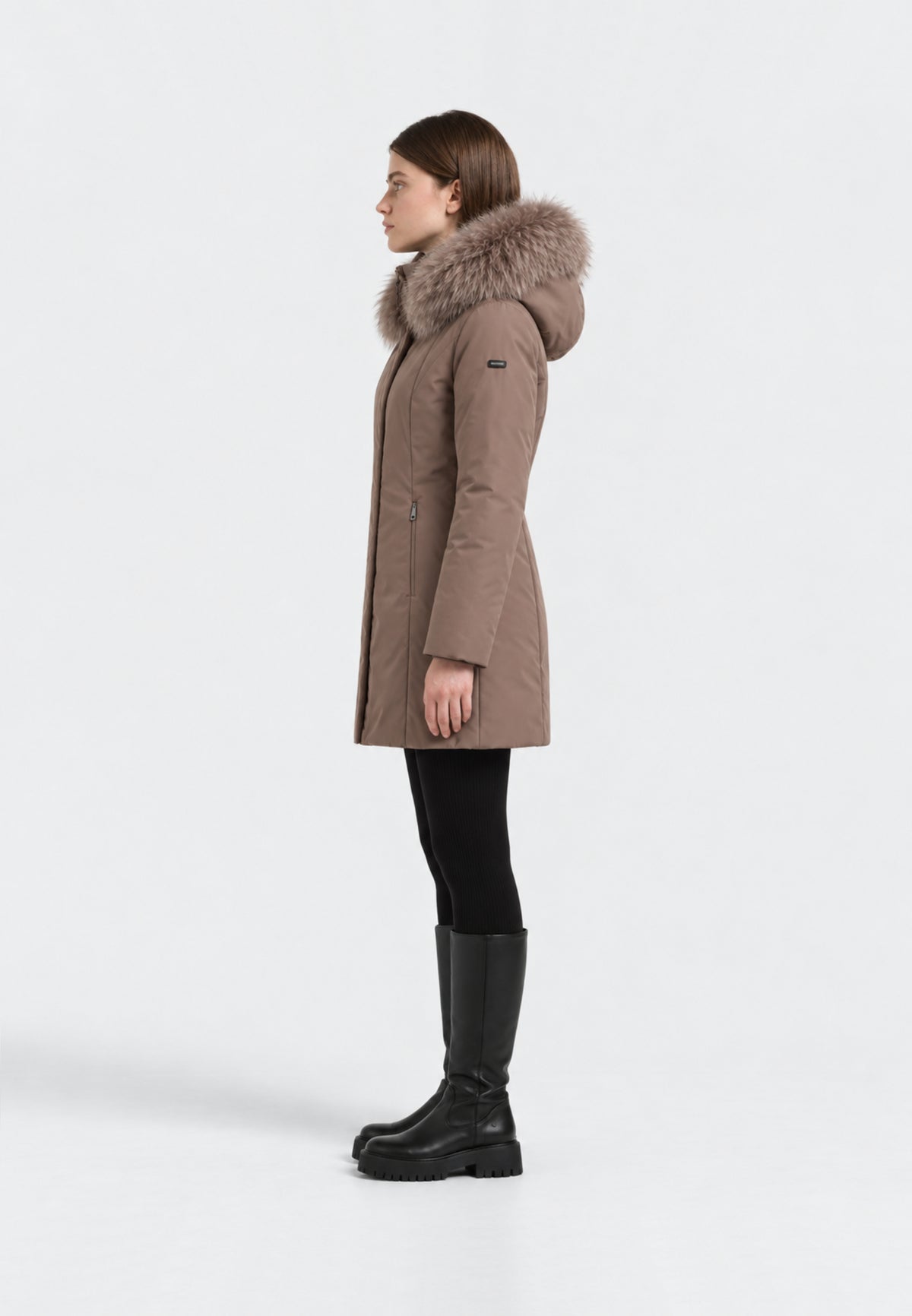REFRIGIWEAR GIUBBOTTO MARRONE CON PELLICCIA NEL CAPPUCCIO Donna LADY TECH/1 FUR JACKET.MARRO