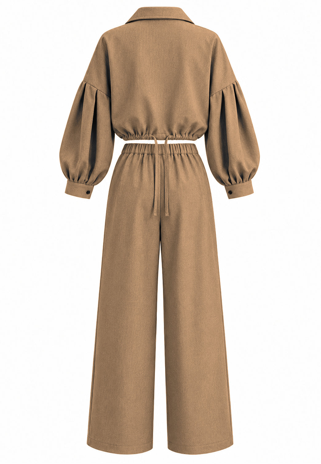 MA VIE PARIS Completo CAMMELLO camicia e pantalone Bambine e ragazze MV2427.CAMM_ retro