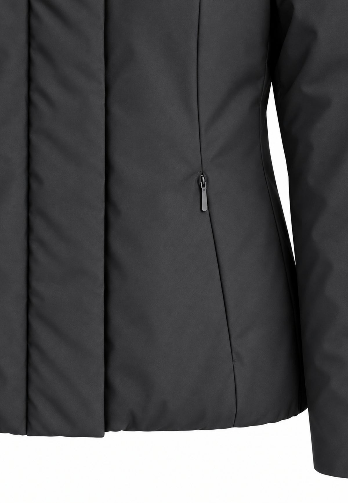 REFRIGIWEAR GIUBBOTTO NERO CORTO CON PELLICCIA E CAPPUCCIO Donna SHORT LADY TECH FUR JACKET.NE_