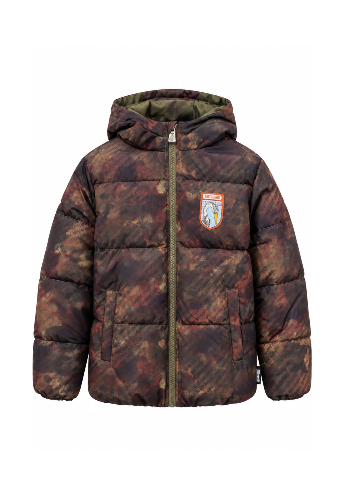JUST CAVALLI giubbotto fantasia REVERSIBILE CON CAPPUCCIO Bambini e ragazzi jba26019pi.fan_