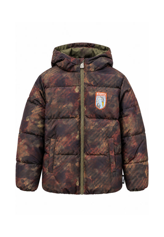 JUST CAVALLI giubbotto fantasia REVERSIBILE CON CAPPUCCIO Bambini e ragazzi jba26019pi.fan_