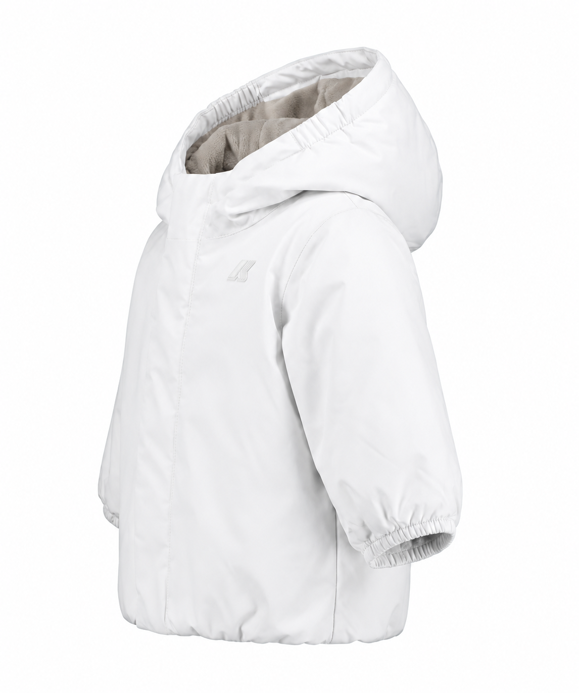 Kway giubbotto bianco con cappuccio bambino e neonato