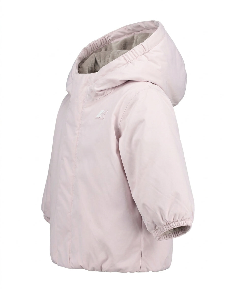 Kway goibbotto neonata e bambina rosa con cappuccio
