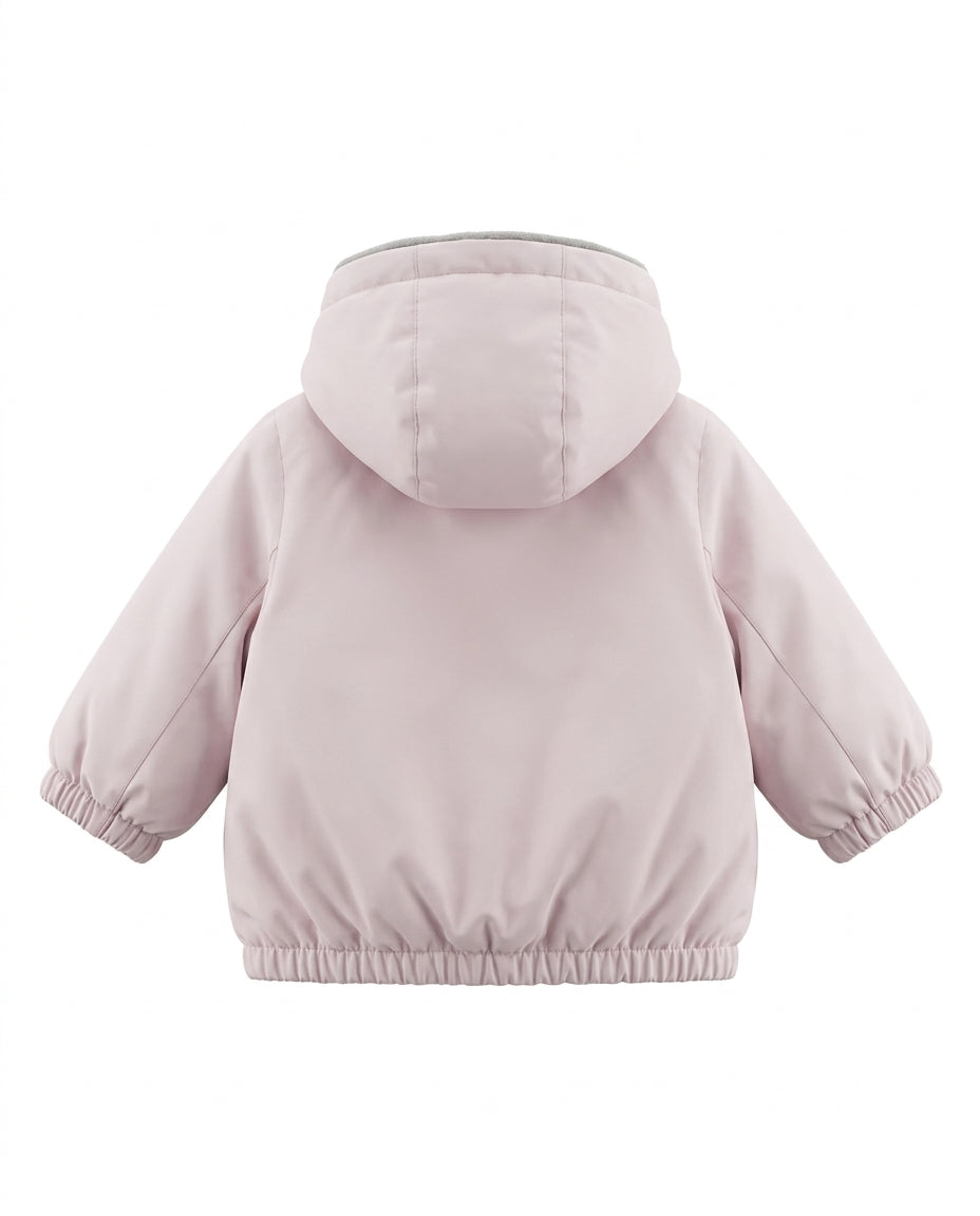 Kway goibbotto neonata e bambina rosa con cappuccio