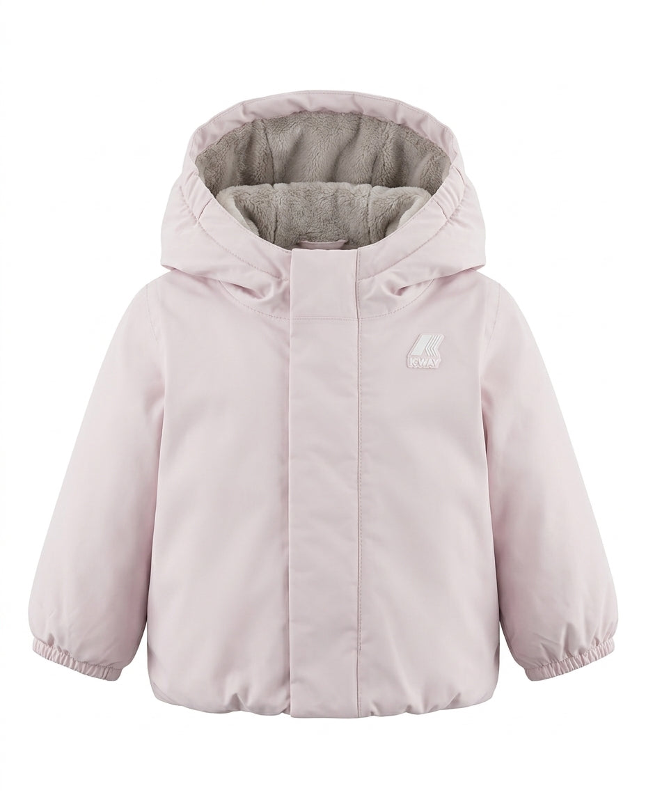 Kway goibbotto neonata e bambina rosa con cappuccio