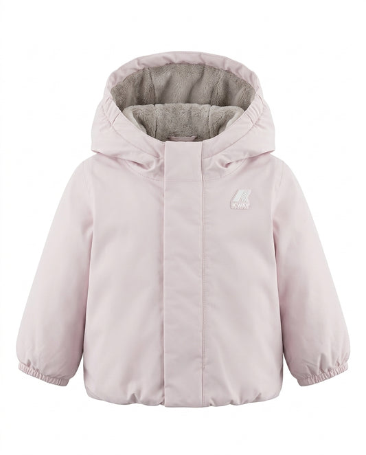 Kway goibbotto neonata e bambina rosa con cappuccio