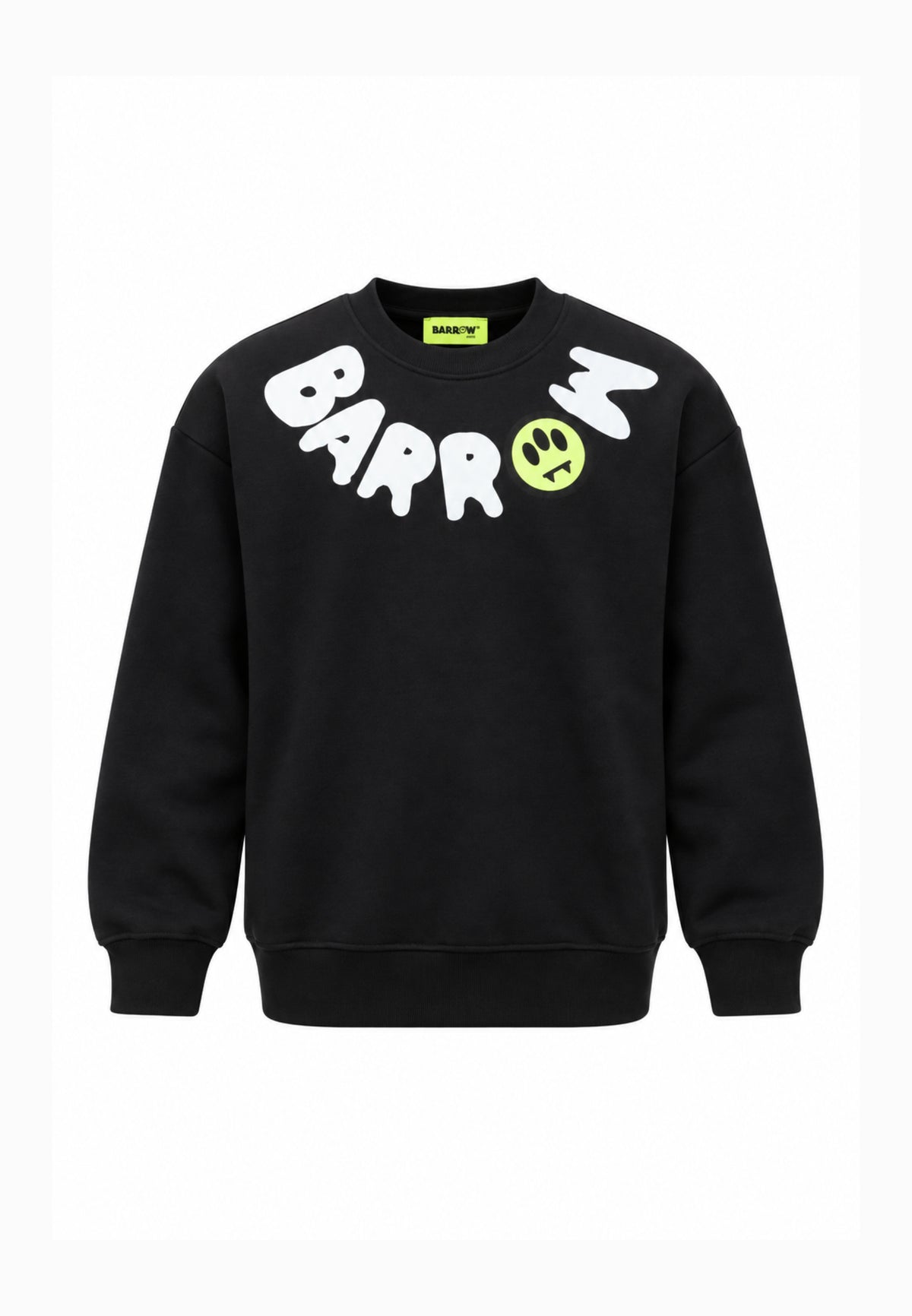 BARROW Felpa NERA A GIROCOLLO CON LOGO Bambini e ragazzi F6BKJUSW039.NE_