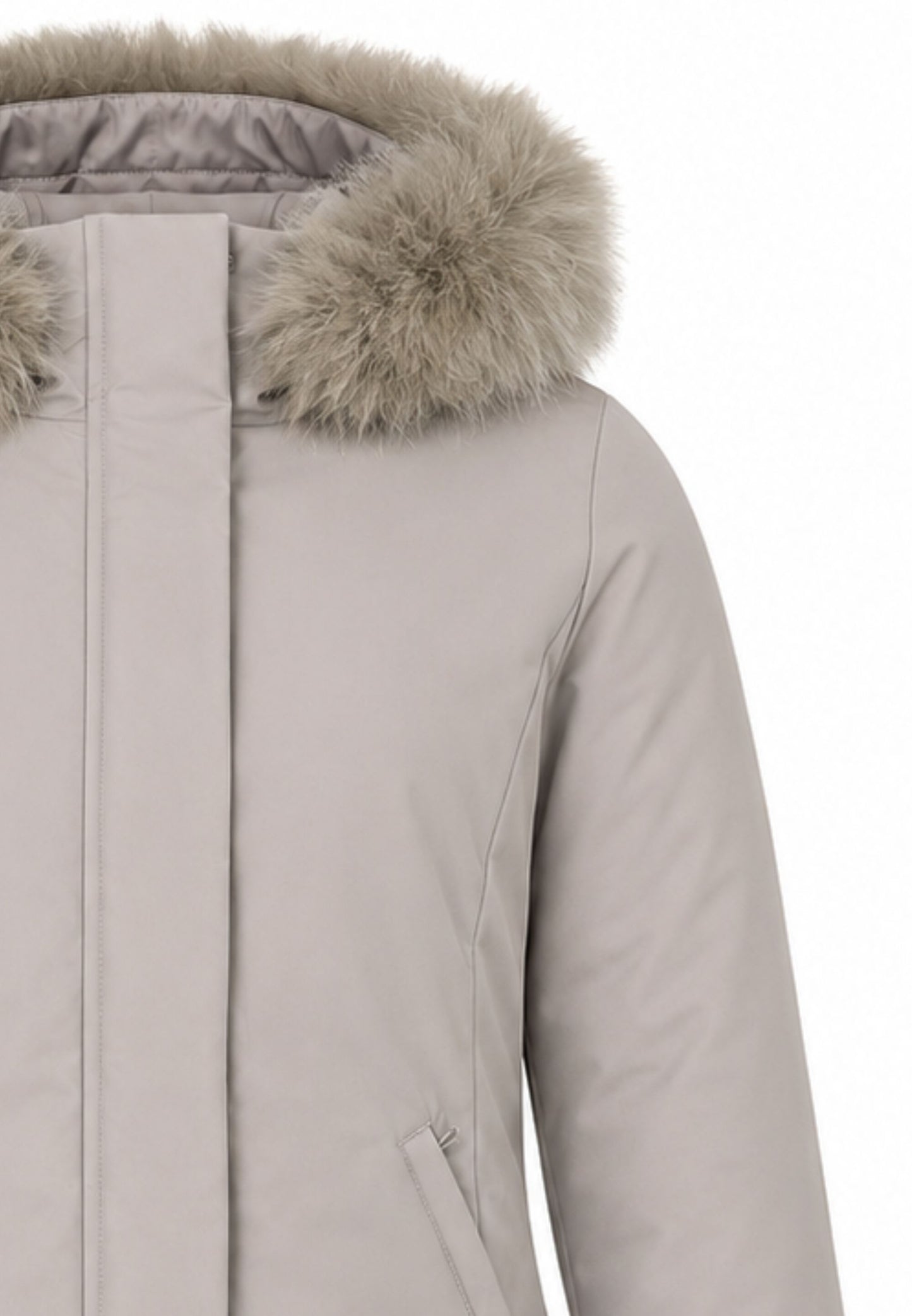 Bomboogie GIUBBOTTO BEIGE CON CAPPUCCIO E PELLICCIA VERA Bambine e ragazze CG 583V T ACR 6.BEIGE_