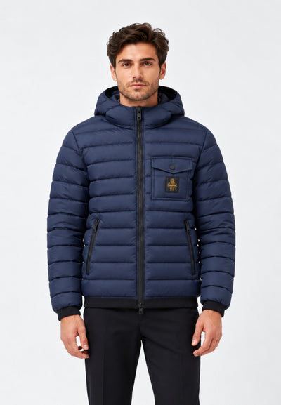 REFRIGIWEAR GIUBBOTTO BLU TRAPUNTATO CON CAPPUCCIO Uomo JOSH JACKET.BLU_
