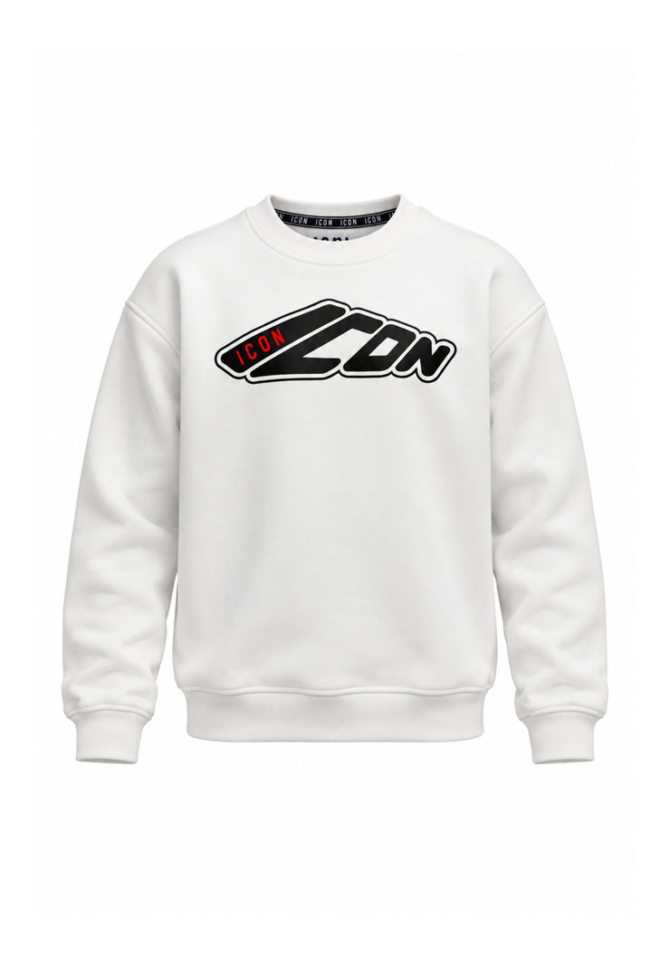 ICON FELPA panna a girocollo con logo centrale Bambini e ragazzi ibsw001525.panna_