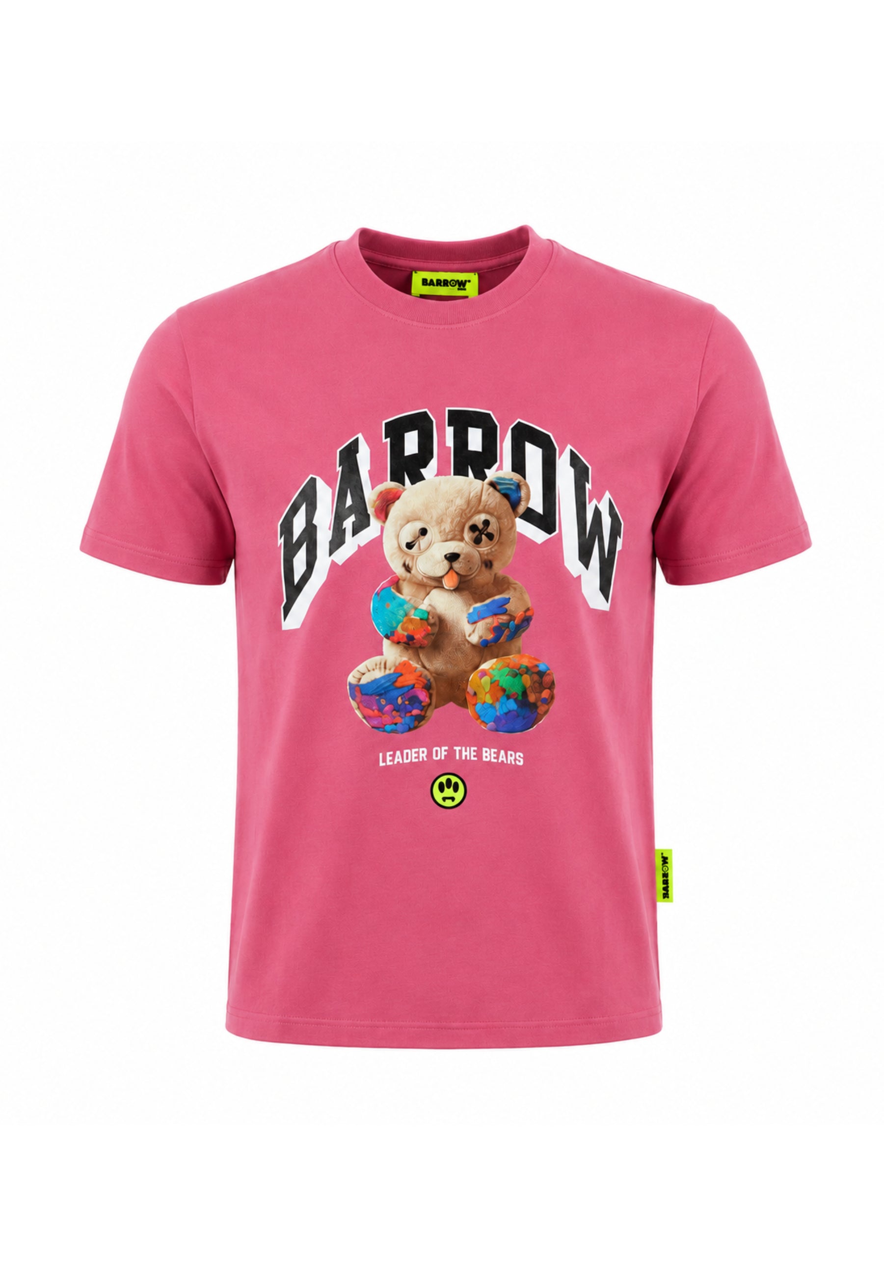 BARROW T SHIRT ROSA A MEZZE MANICHE CON STAMPA ORSO Bambini e ragazzi F6BKJUTH027.ROSA_