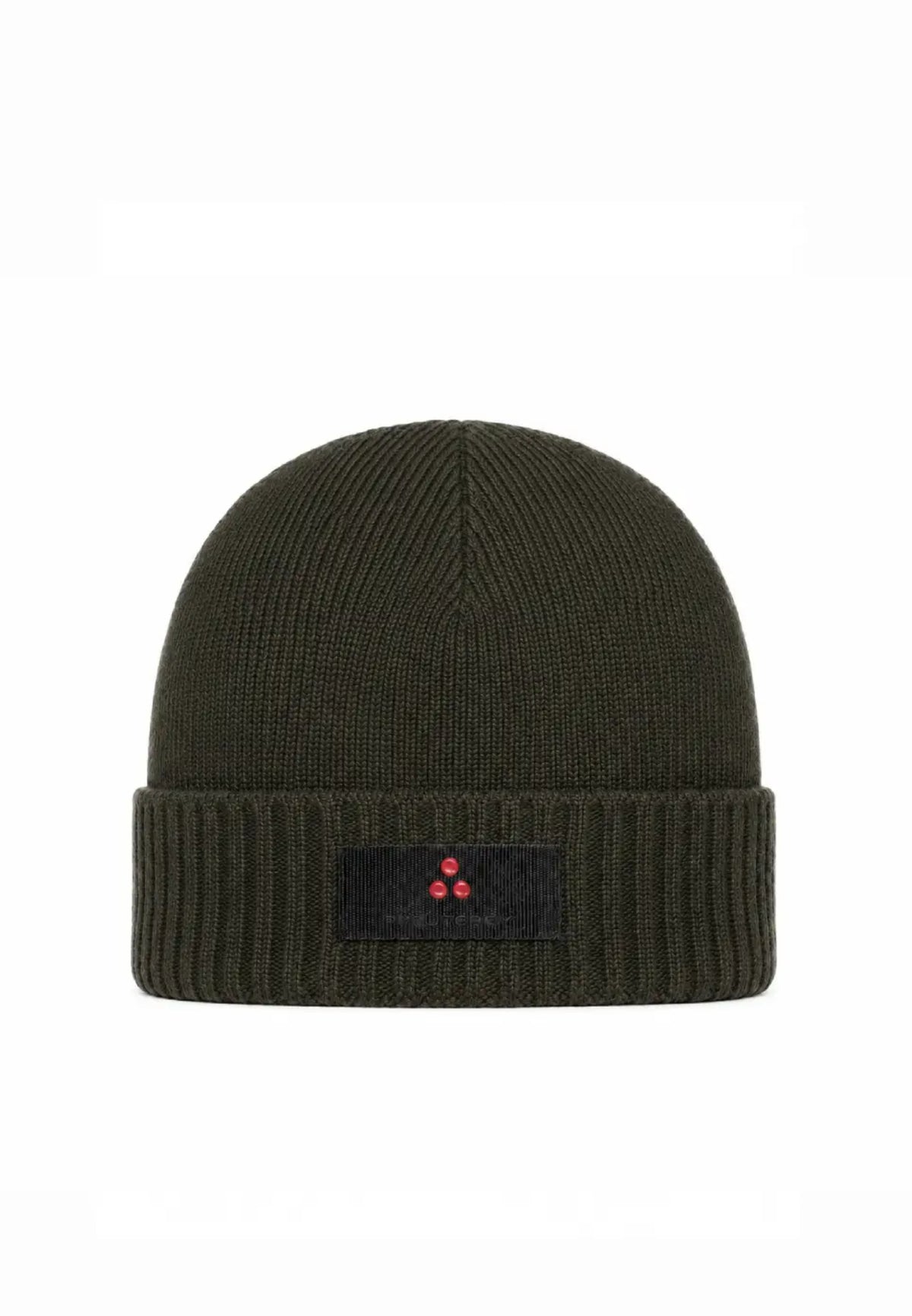 Peuterey CAPPELLO VERDE MILITARE IN LANA RASATA LOGO CENTRALE Bambini e ragazzi SILLI 03 KID.VERDE_
