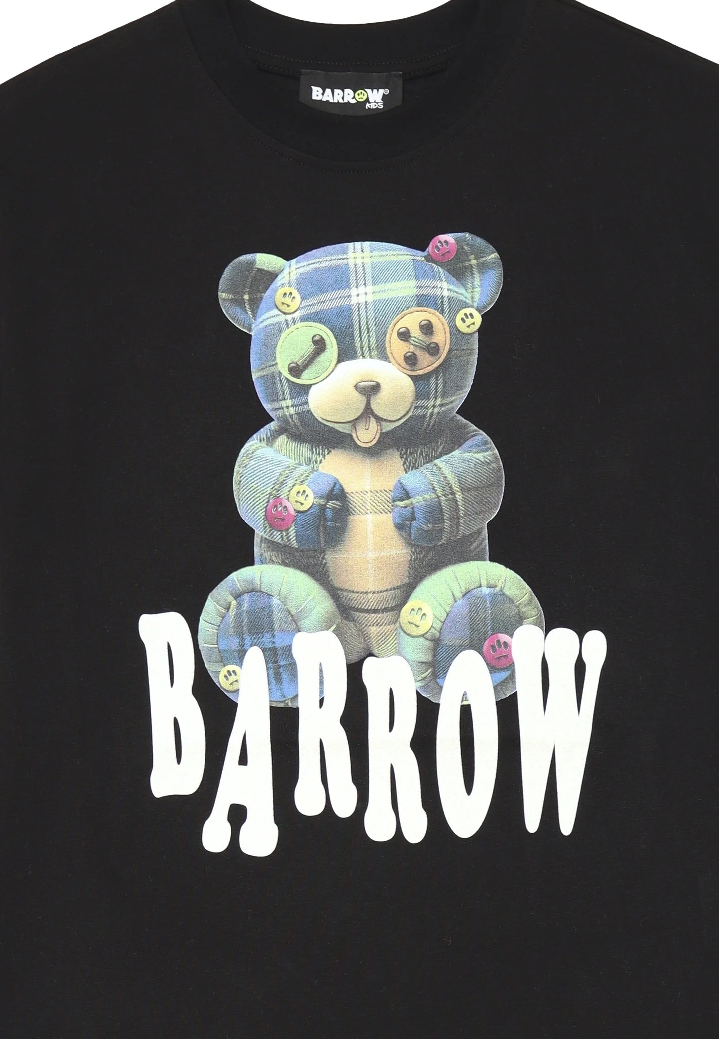 BARROW T SHIRT NERA A MEZZE MANICHE CON TEDDY CENTRALE Bambini e ragazzi F5BKJUTH244.NE_