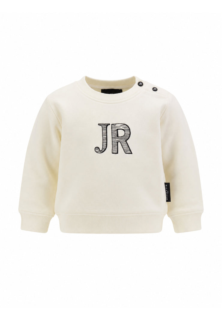 John Richmond felpa panna con logo jr centrale Bambini e ragazzi ria26073fe.bia_
