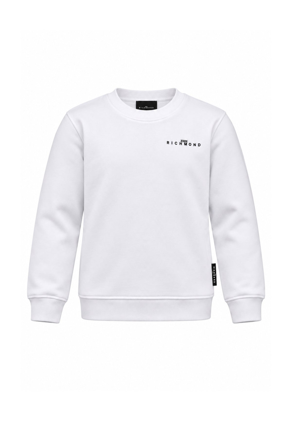 John Richmond FELPA BIANCA A GIROCOLLO CON MINI LOGO SUL CUORE Bambini e ragazzi rba26176fe.bia_