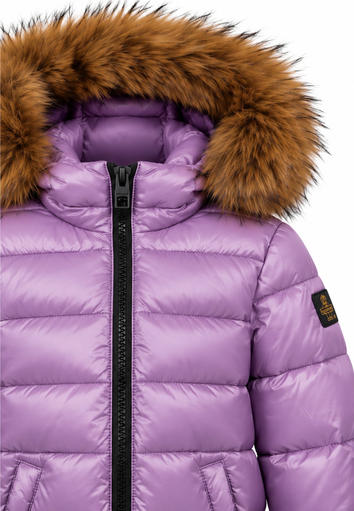 REFRIGIWEAR PIUMINO CON PELLICCIA E LOGO SUL BRACCIO Bambine e ragazze RG2606CW26_