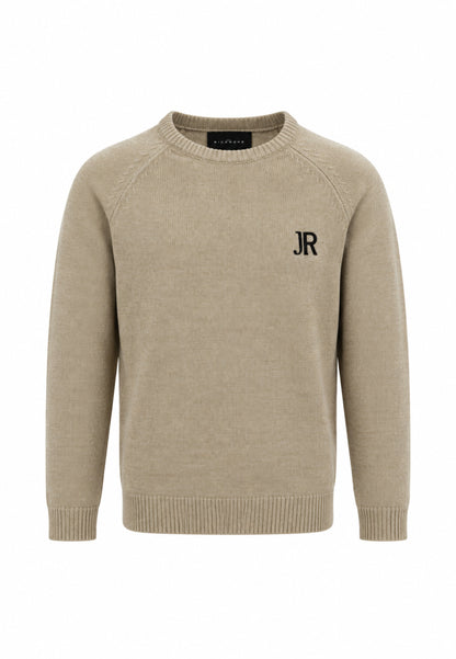 John Richmond maglia BEIGE CON LOGO JR BIANCO RICAMATO E STRISCE SUL RETRO Bambini e ragazzi rba26046ma.beige_