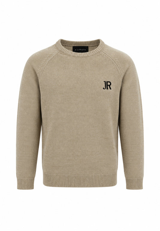 John Richmond maglia BEIGE CON LOGO JR BIANCO RICAMATO E STRISCE SUL RETRO Bambini e ragazzi rba26046ma.beige_