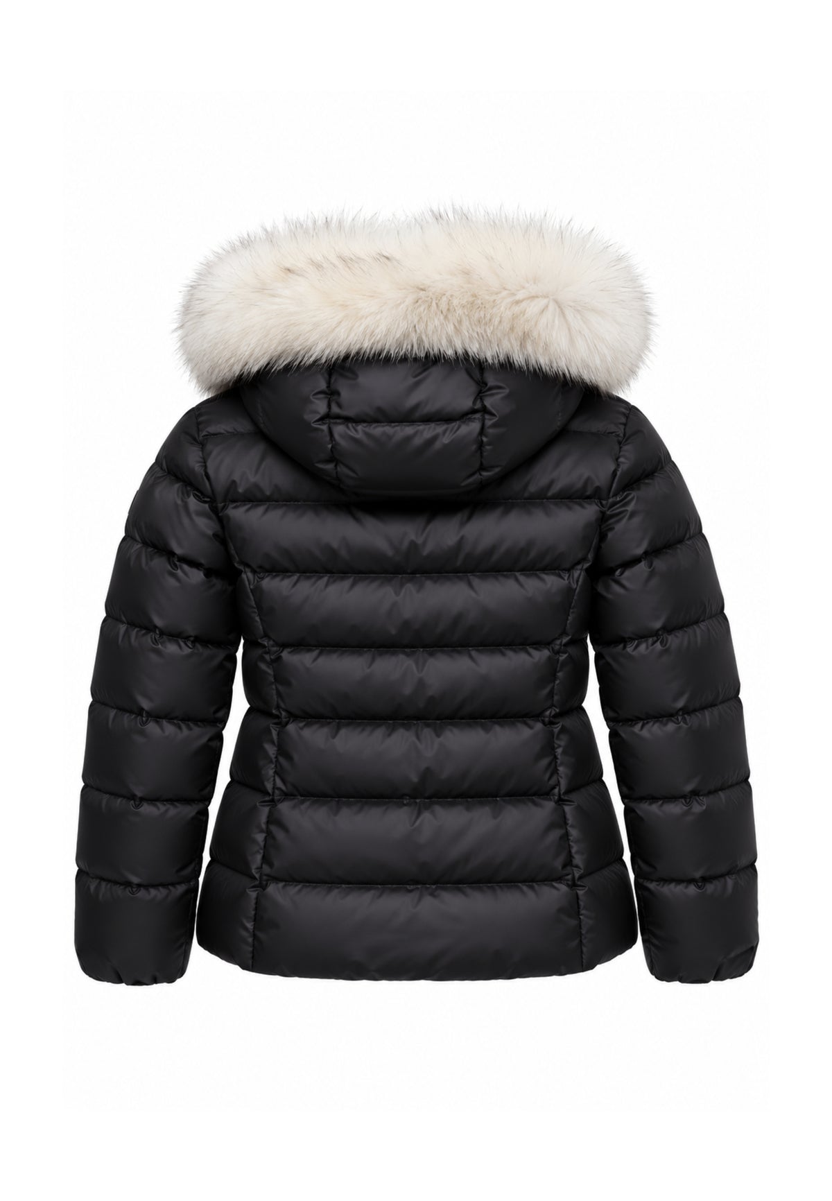 Peuterey GIUBBOTTO NERO TRAPUNTATO CON DETTAGLIO PELLICCIA Bambine e ragazze TURMALET MQN 05 FOX FUR KID.NE_