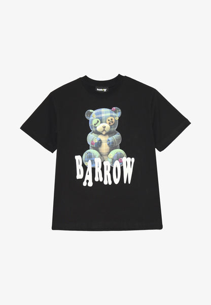 BARROW T SHIRT NERA A MEZZE MANICHE CON TEDDY CENTRALE Bambini e ragazzi F5BKJUTH244.NE_