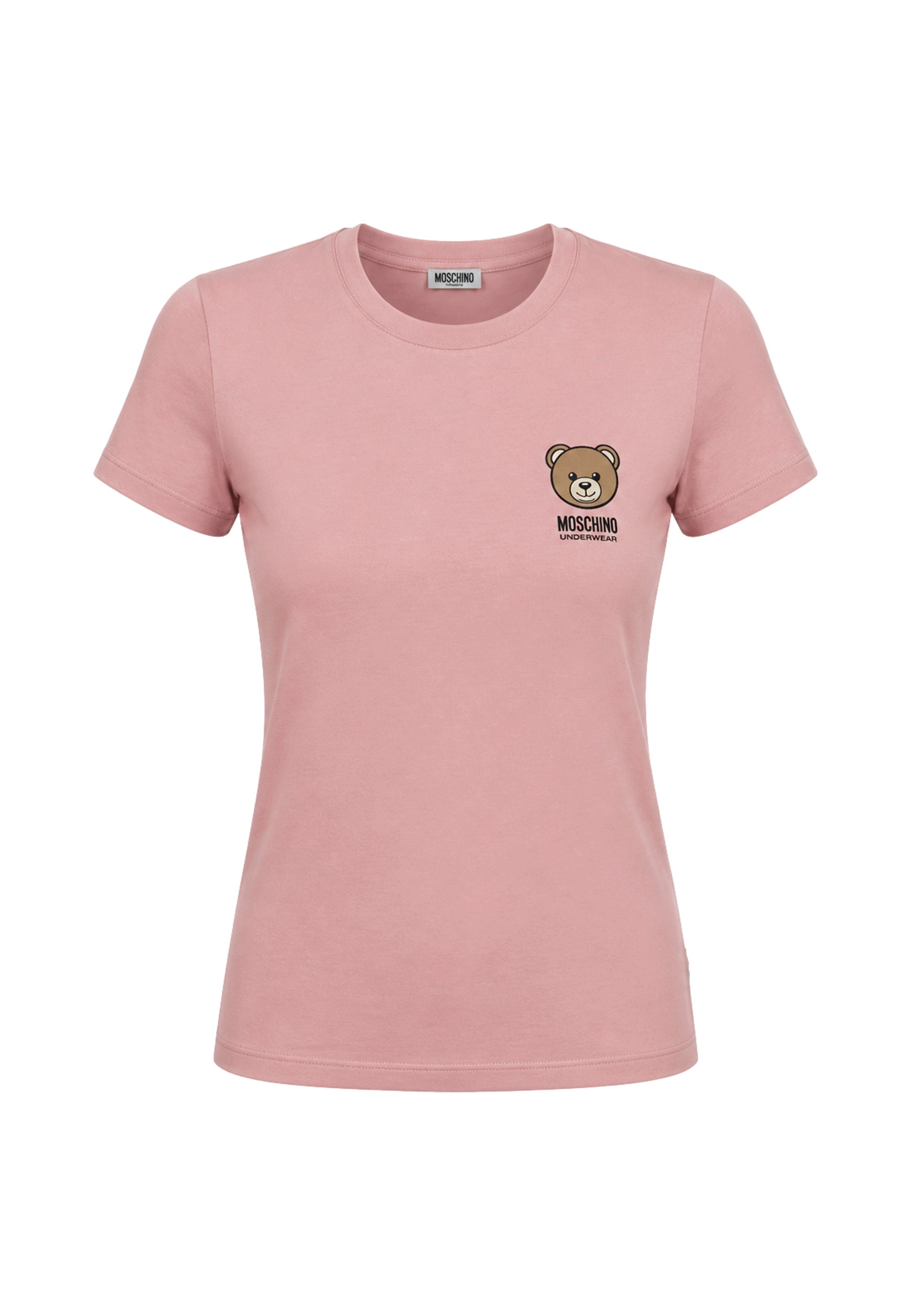 Moschino tshirt rosa donna logo teddy dettaglio logo
