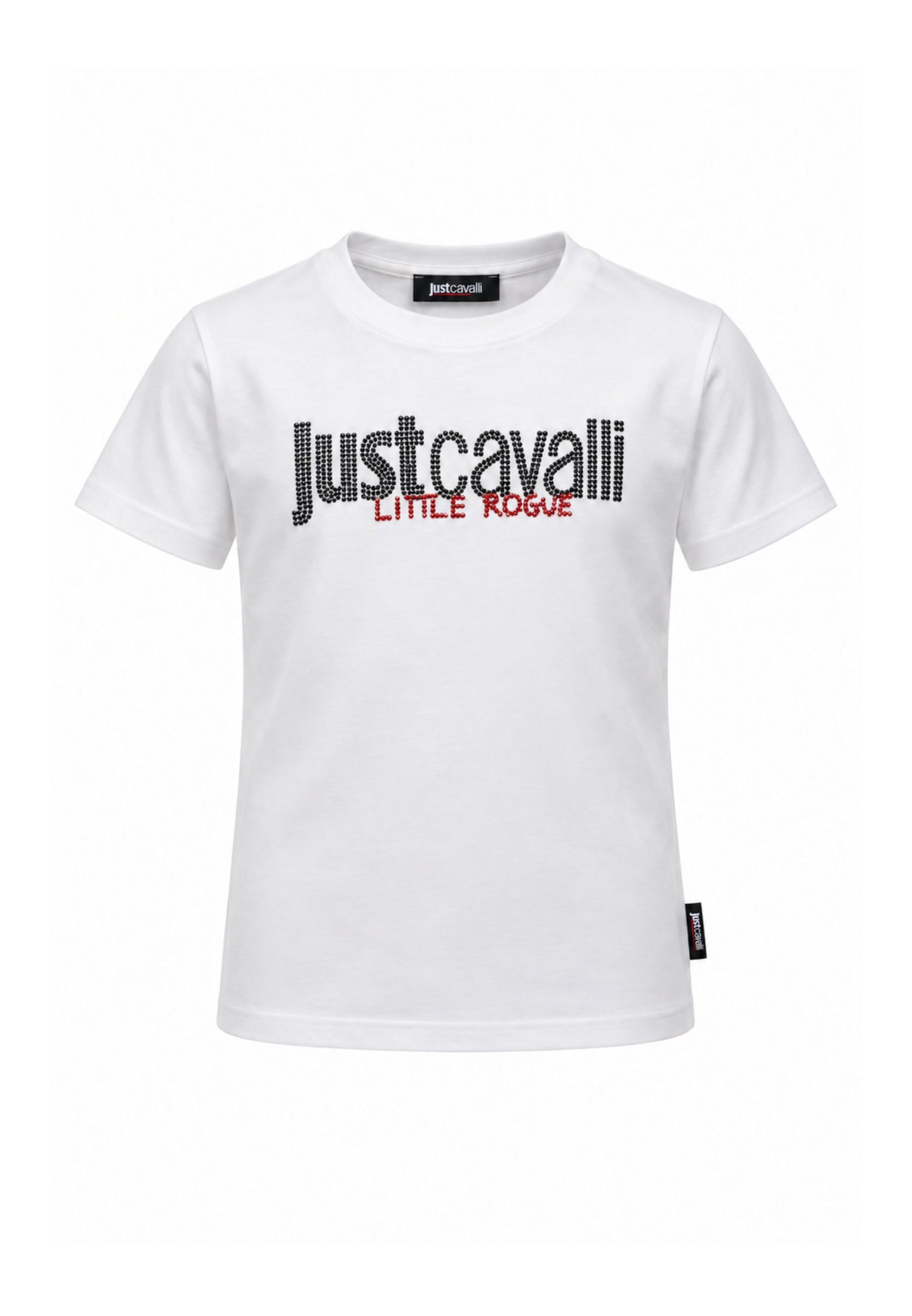 JUST CAVALLI tshirt  PANNA CON LOGO BORCHIATO Bambini e ragazzi jba26156ts.panna_
