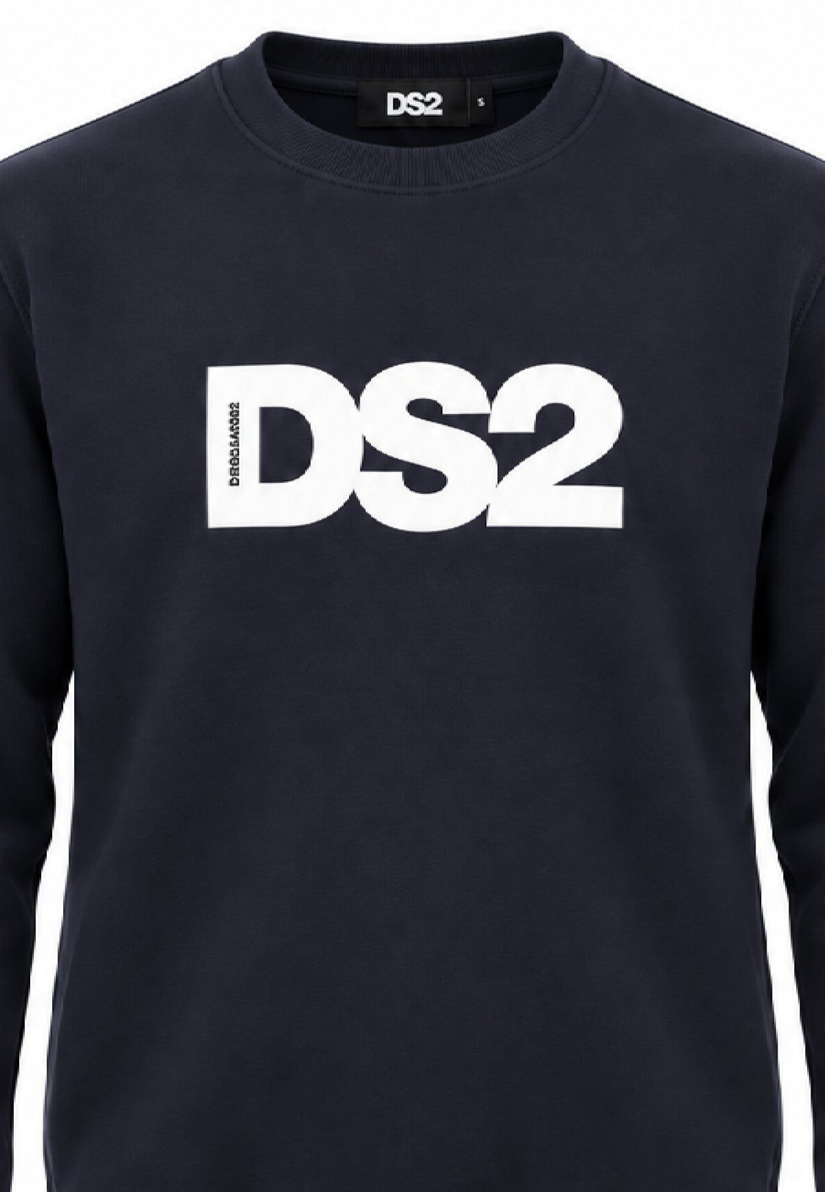 DS2 FELPA NERA A GIROCOLLO CON LOGO CENTRALE Bambini e ragazzi F62K281.NE_