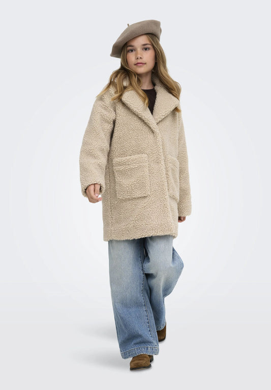 ONLY KIDS cappotto BEIGE DI PELLICCIA MORBIDO Bambine e ragazze 15245733.BEIGE_