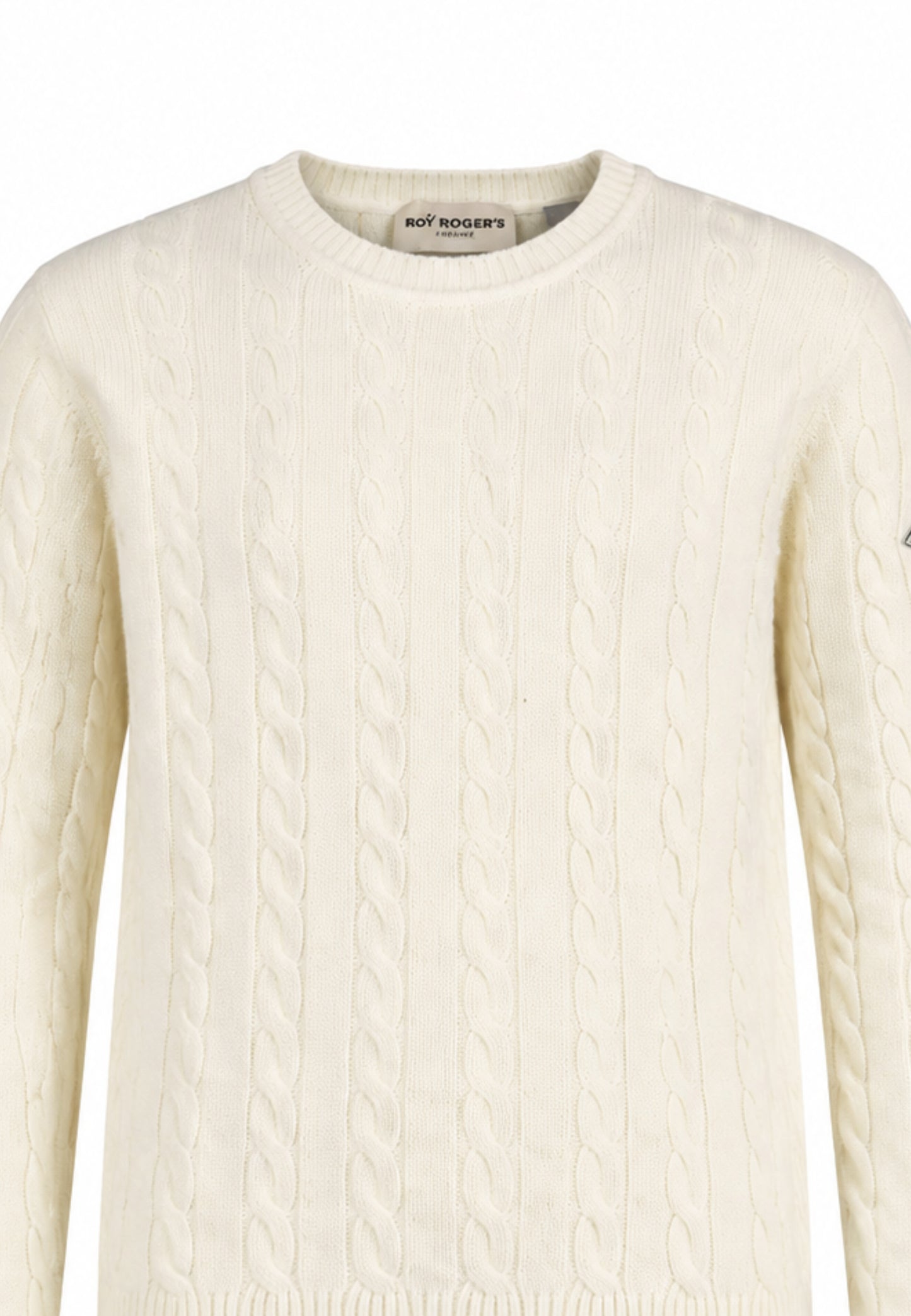 Roy Roger's magliONE PANNA INTRECCIATO CON TOPPA SUL BRACCIO Bambini e ragazzi rx401/00.panna_