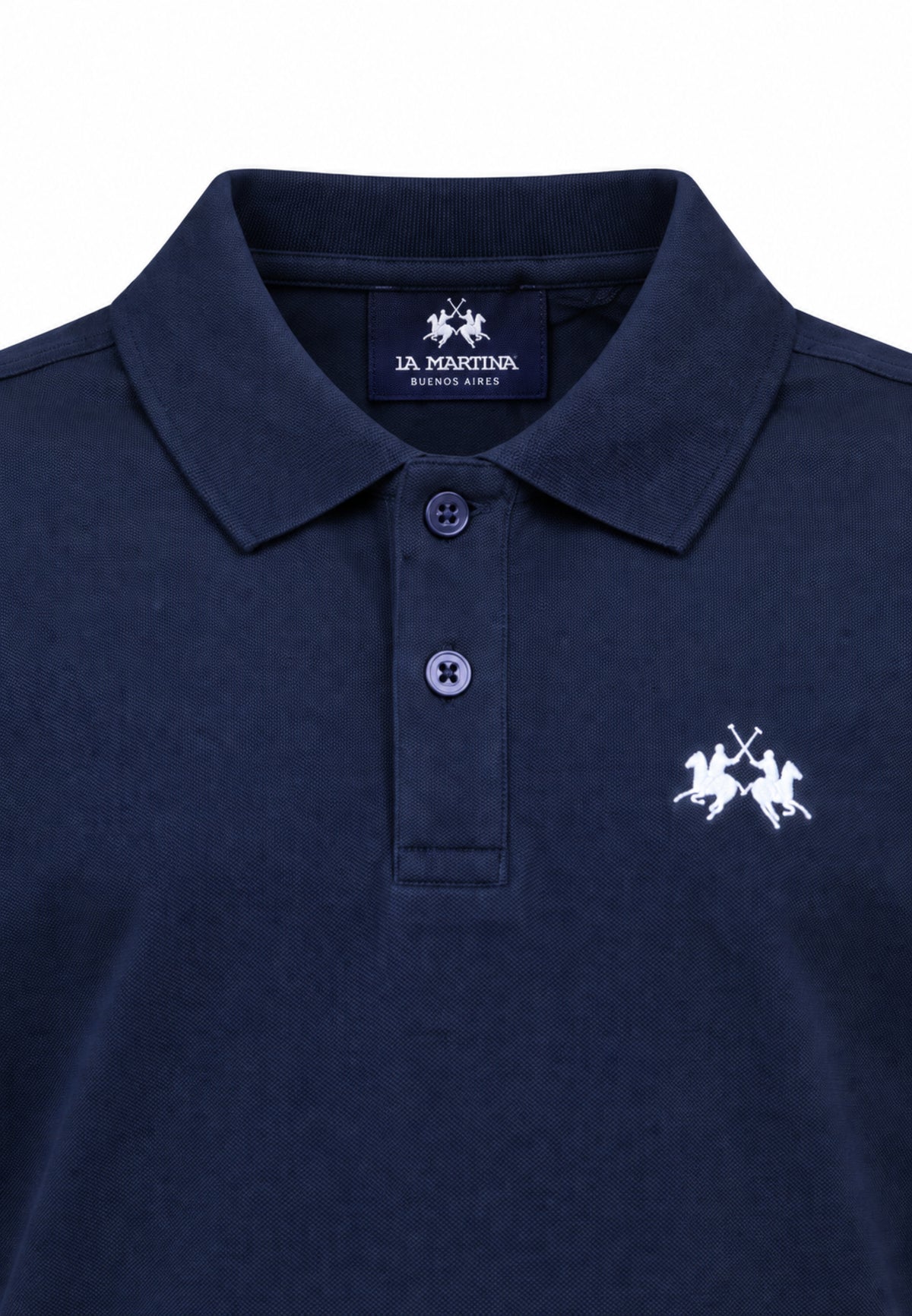 LA MARTINA polo blu logo piccolo Bambini e ragazzi mab0356.blu_