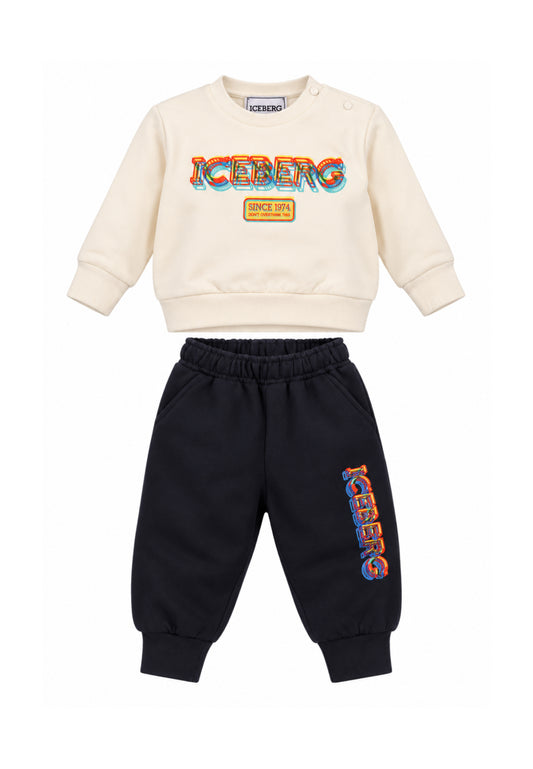 ICEBERGS COMPLETO PANNA CON LOGO GLITCH CENTRALE Bambini e ragazzi CFICE7301B.PANNA_