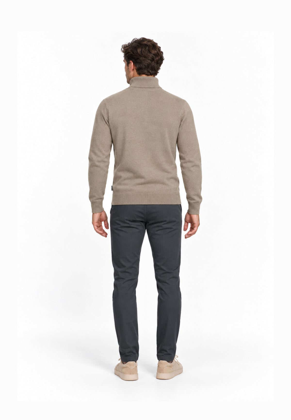 John Richmond LUPETTO BEIGE SAGOMATO CON LOGO RICAMATO Uomo UMA26168LU.BEIGE_
