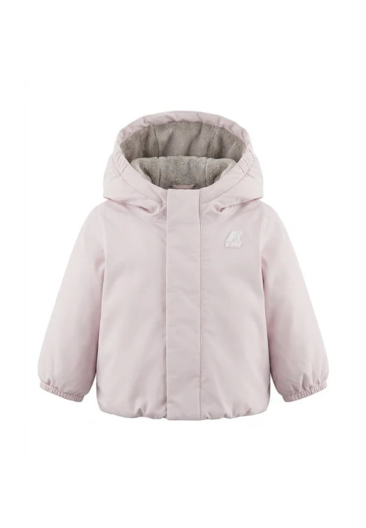 Kway giubbotto rosa bambina e neonata con cappuccio