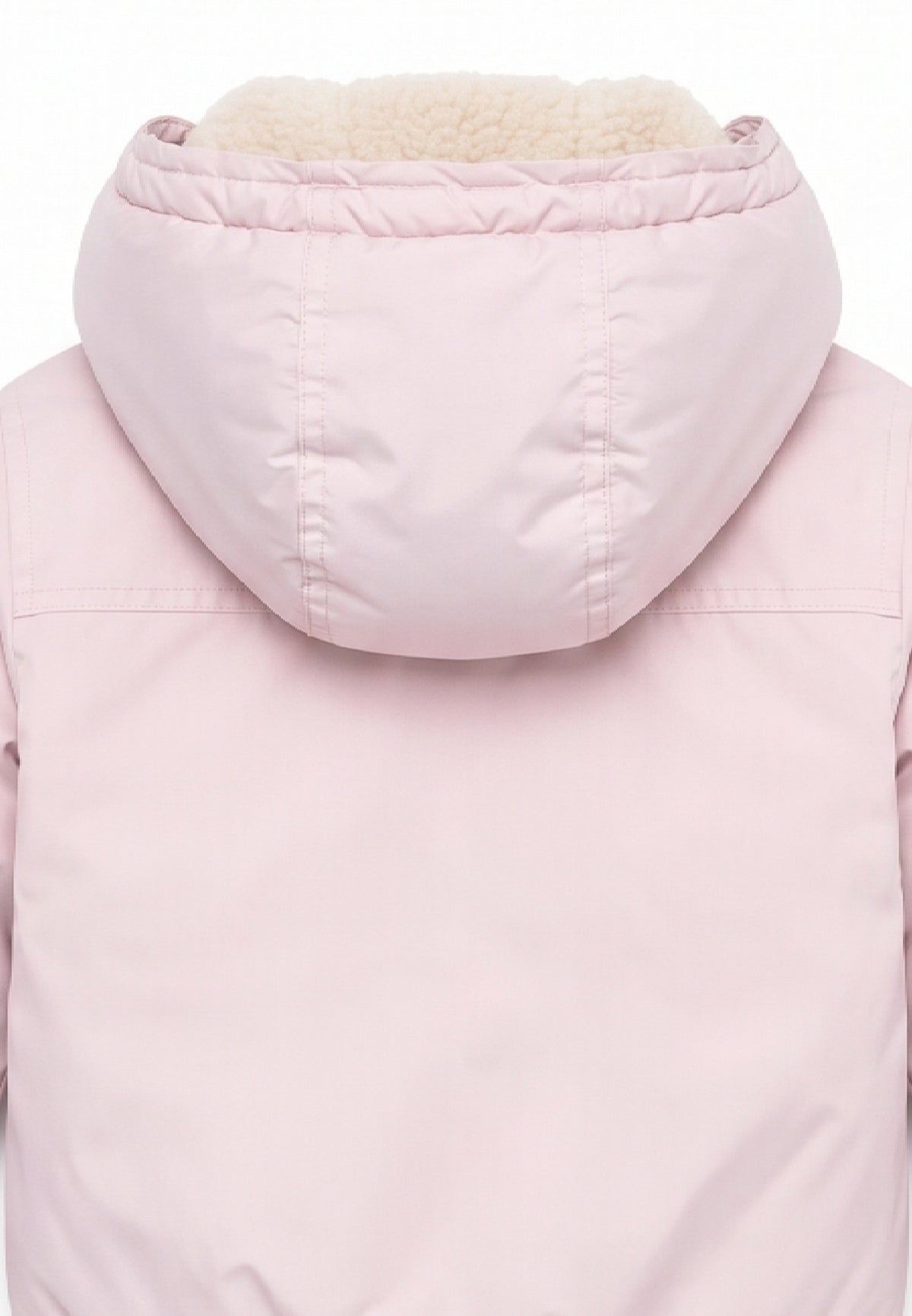 Kway giubbotto rosa con cappuccio imbottito per bambina e neonata