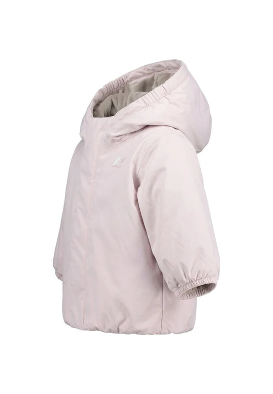 Kway giubbotto rosa bambina e neonata con cappuccio