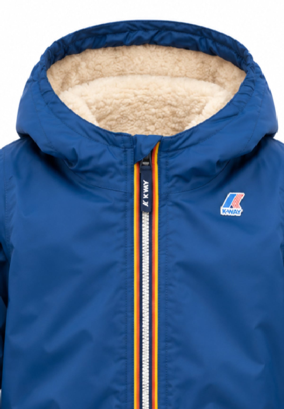 Kway giubbotto blu royal con cappuccio imbottito per bambinao e neonato