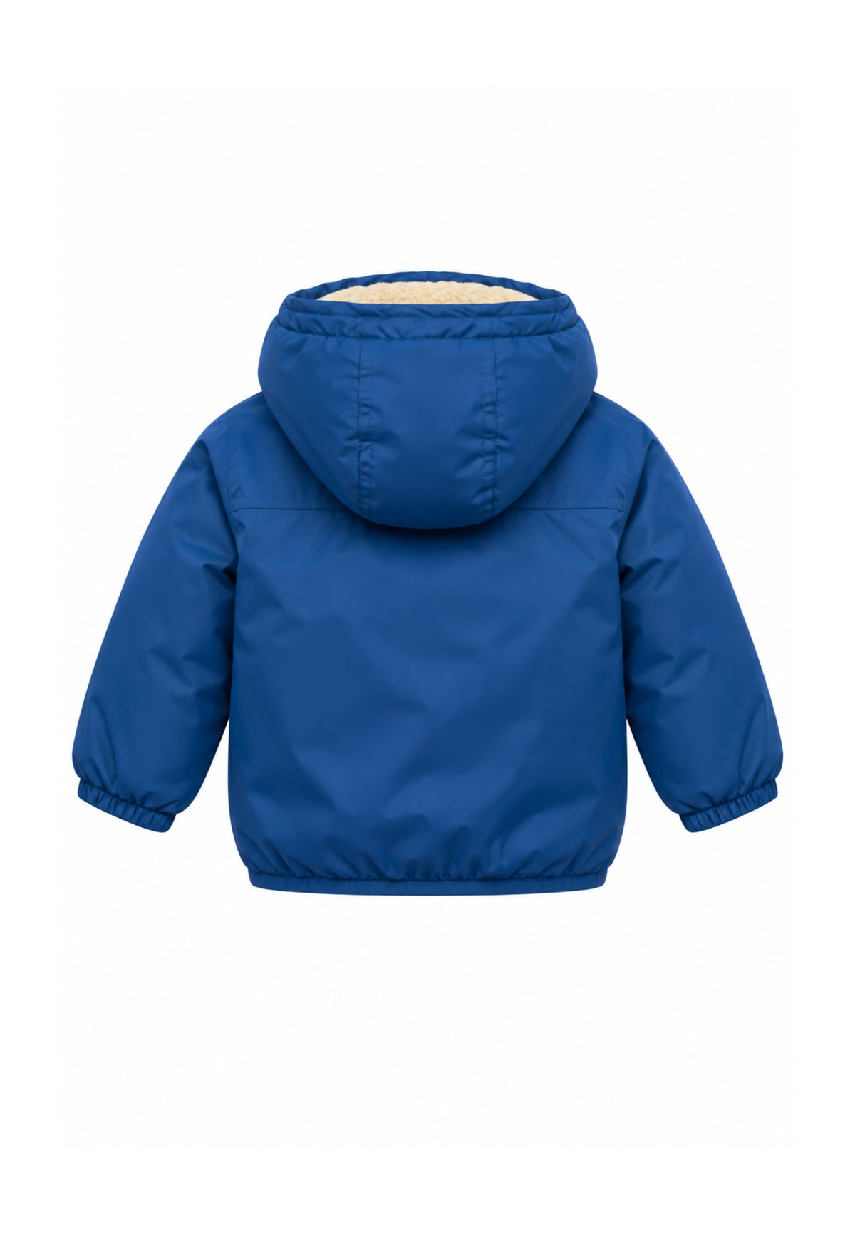 Kway giubbotto blu royal con cappuccio imbottito per bambinao e neonato