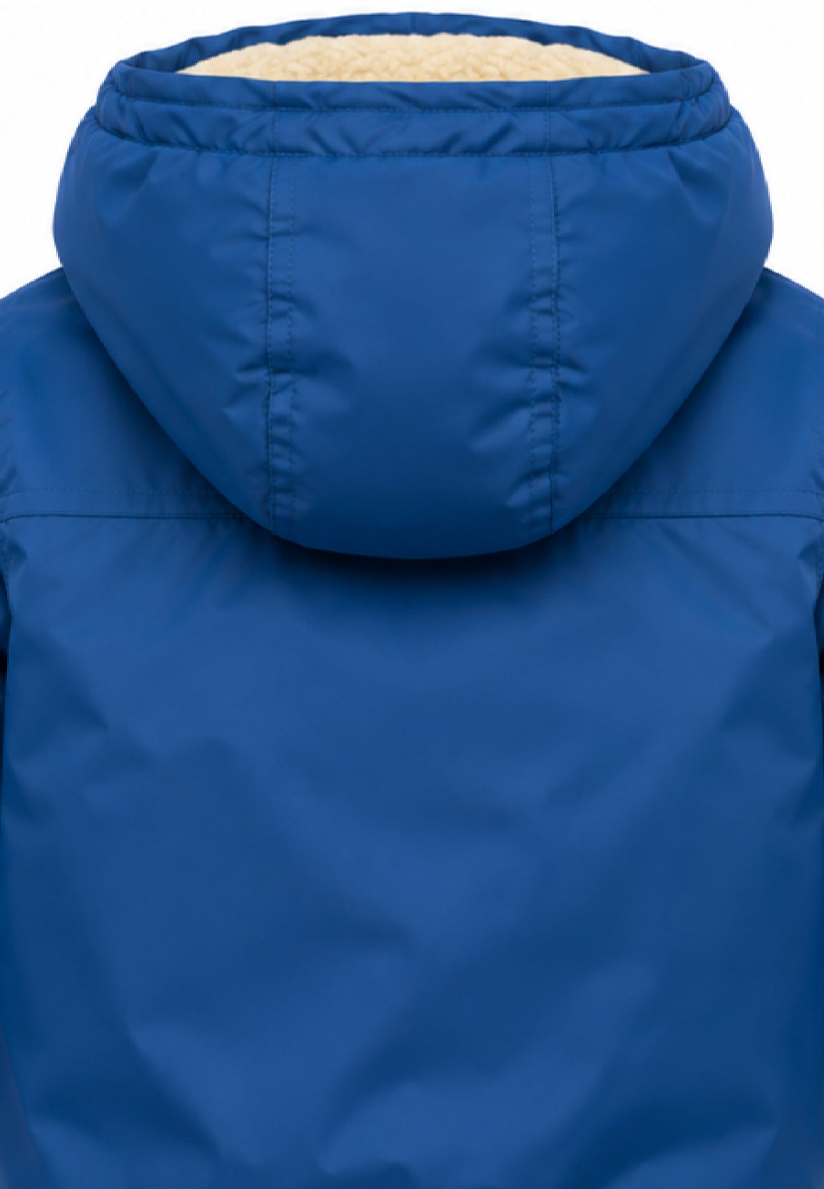 Kway giubbotto blu royal con cappuccio imbottito per bambinao e neonato