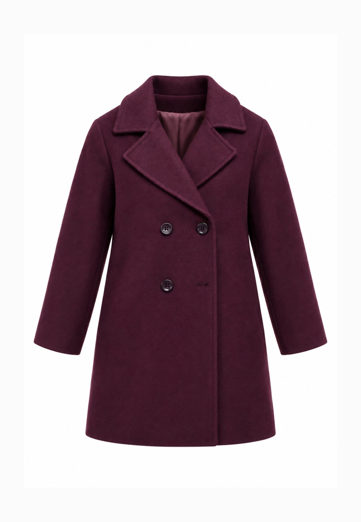 Kocca cappotto bordeaux con bottoni linea dritta Bambine e ragazze yolando.bordò_