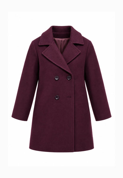 Kocca cappotto bordeaux con bottoni linea dritta Bambine e ragazze yolando.bordò_