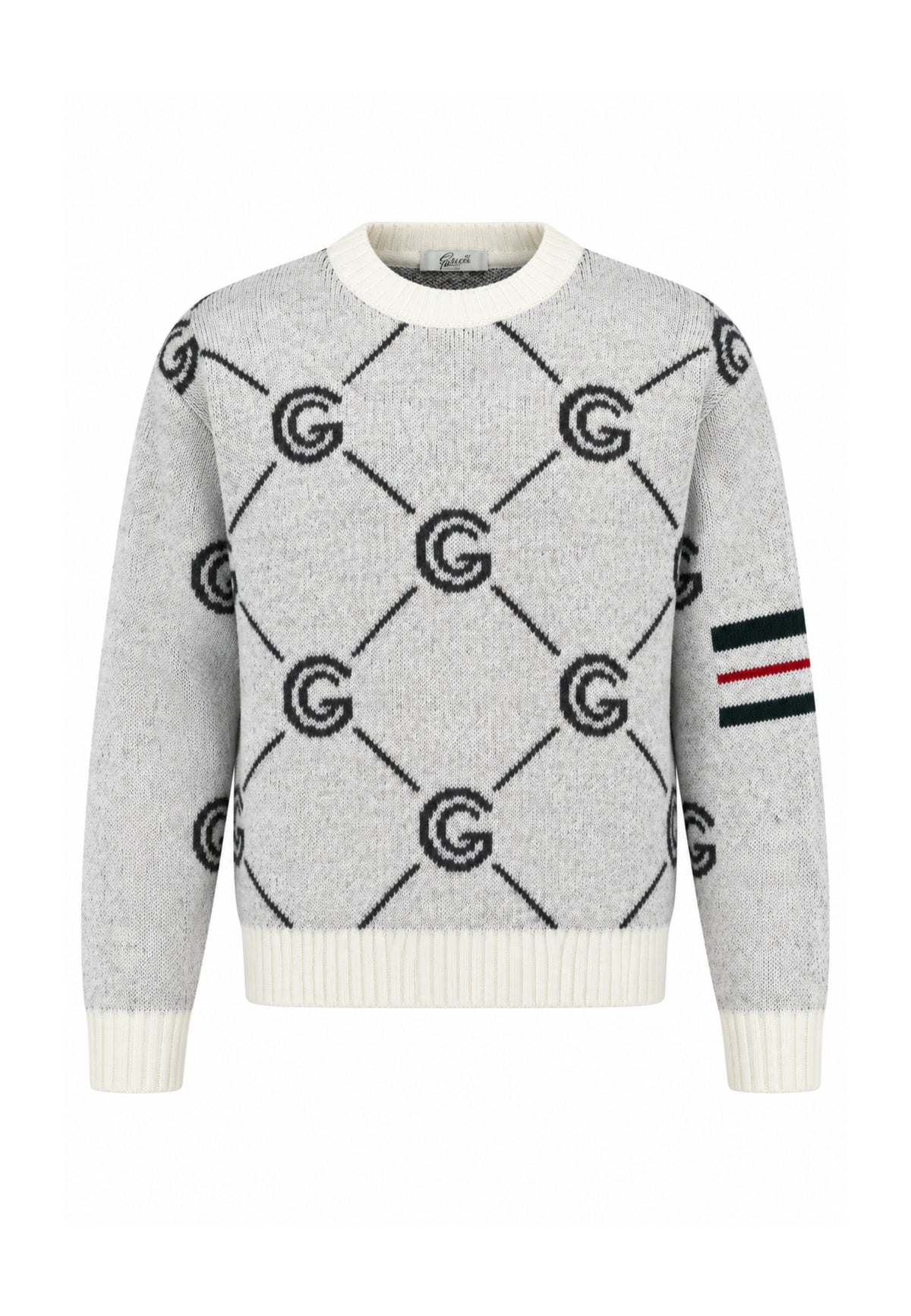 Gabriella Gucci COMPLETO PANNA IN MAGLIA CON MAGLIONE E GONNA LOGATI Bambine e ragazze GK300+GK301.PANNA_
