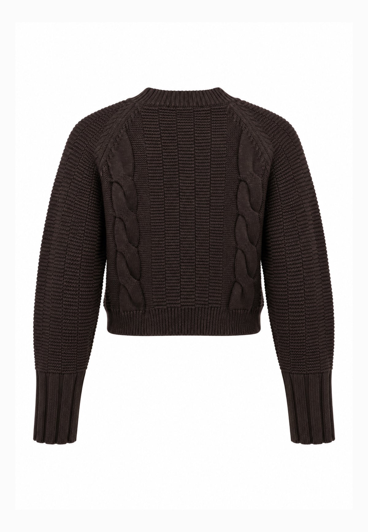 Kocca maglia MARRONE ATTILLATA CON TRECCIA Bambine e ragazze aurasim.marro_